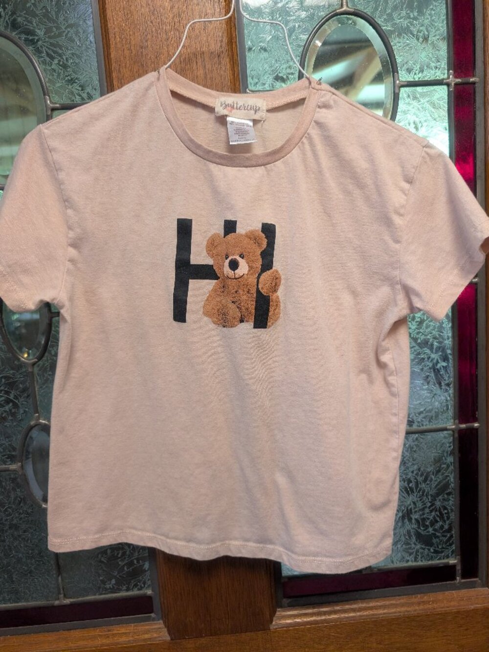 Girls Tan graphic tee, size 14